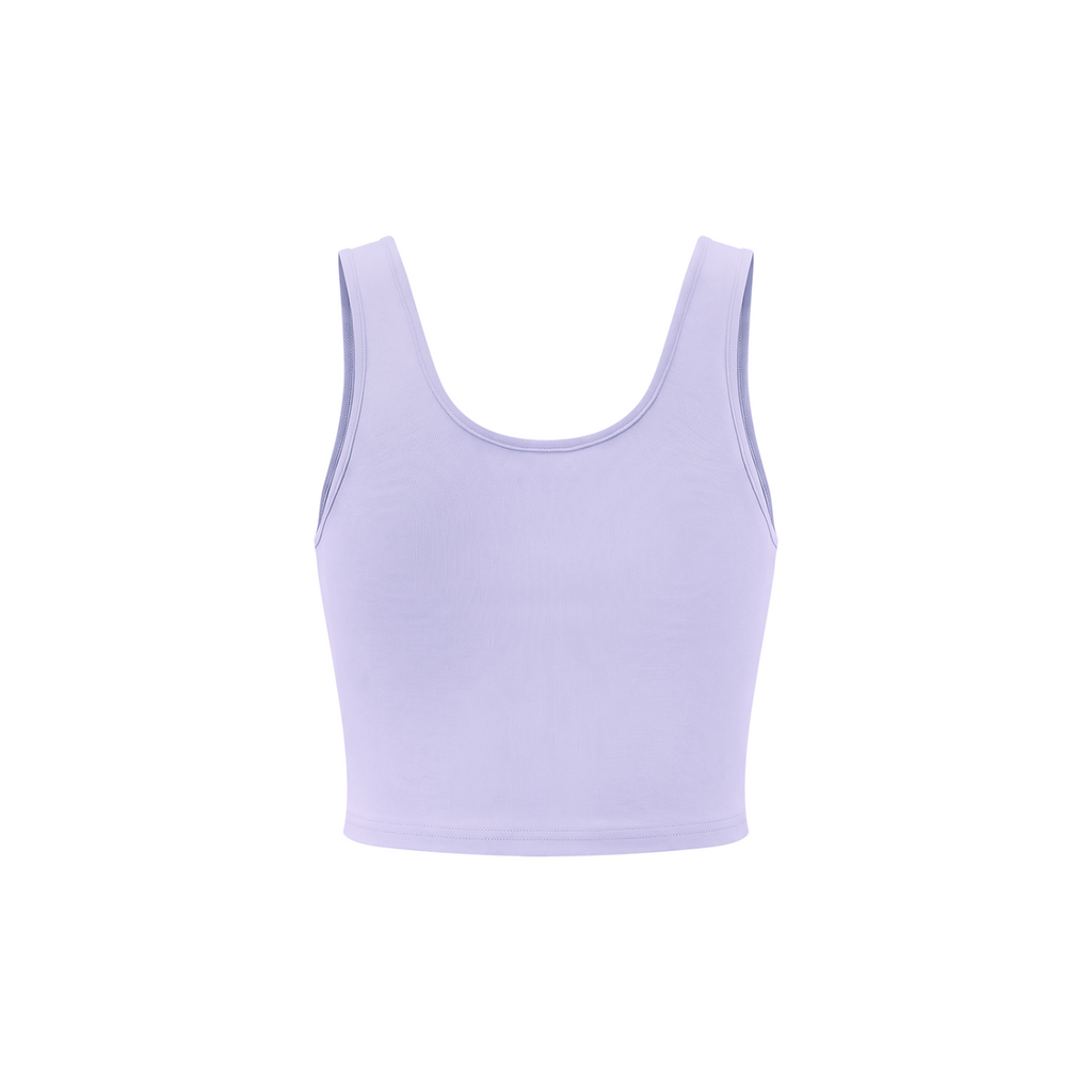 Celestial Butterfly Women’s Cropped Tank Top V2 - Light Purple back mockup