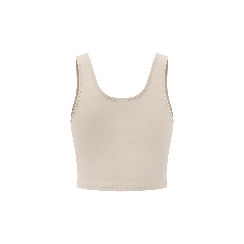 Celestial Butterfly Women’s Cropped Tank Top V2 - Mild Apricot back mockup