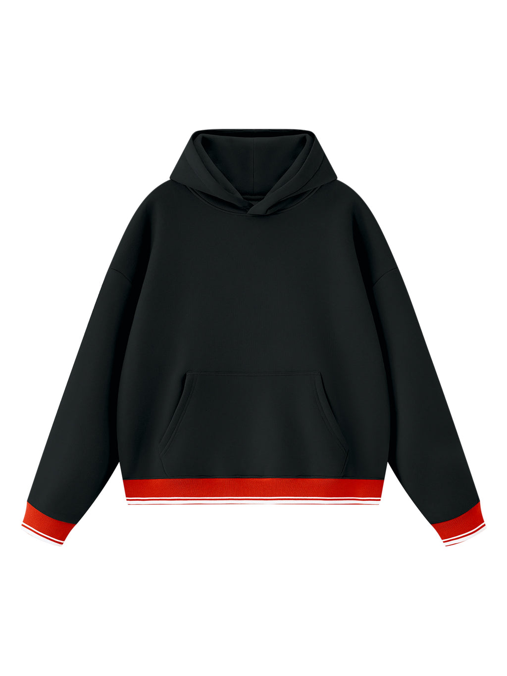 Unisex Oversized Color Block Fleece Hoodie