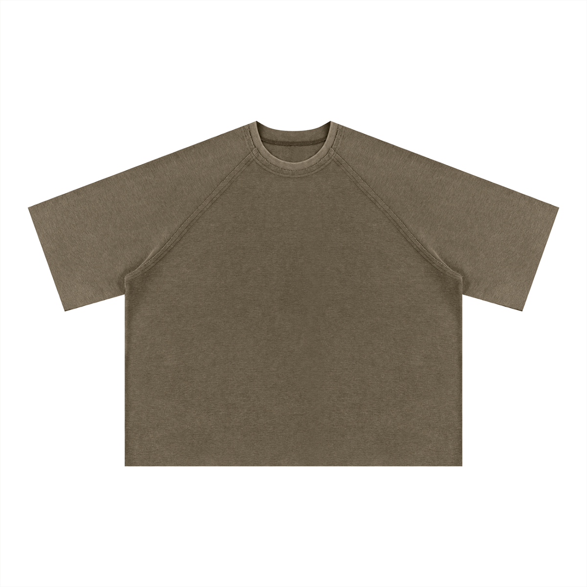 Unisex Mineral Wash Boxy Waffle T-Shirt