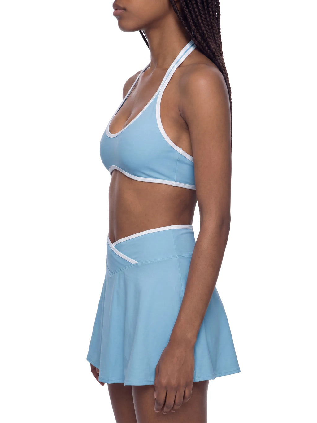 Women's Halter Color Block Yoga Sports Bra