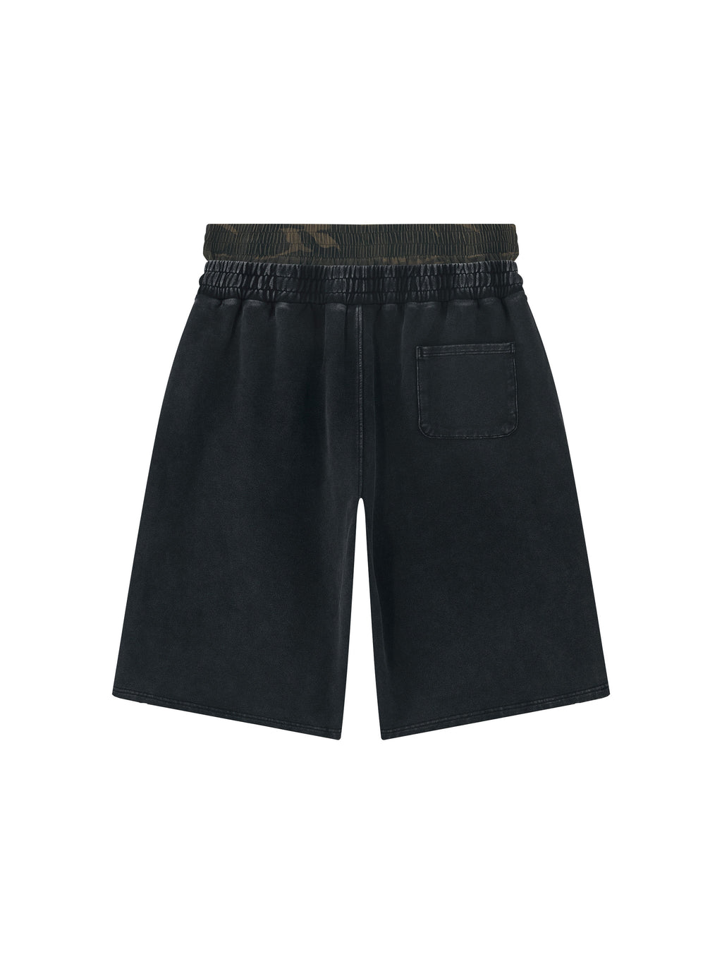 Unisex Vintage Wash Distressed Wide-Leg Shorts