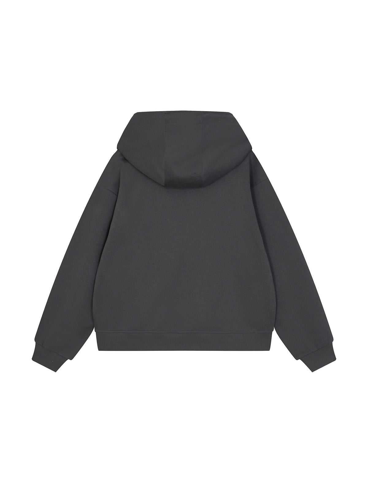 Boxy Button Placket Hoodie