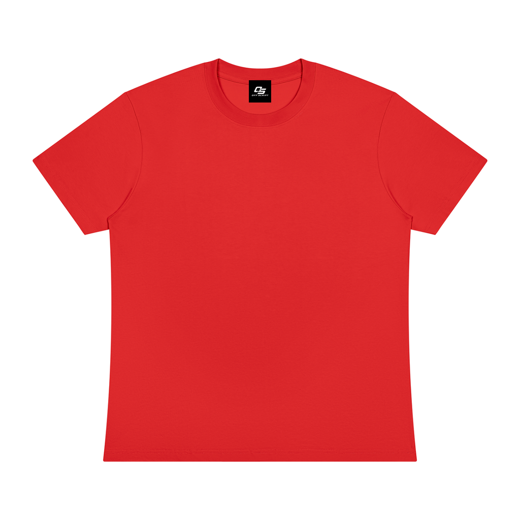 Off Script Sorona Crewneck T-Shirt - Red front view