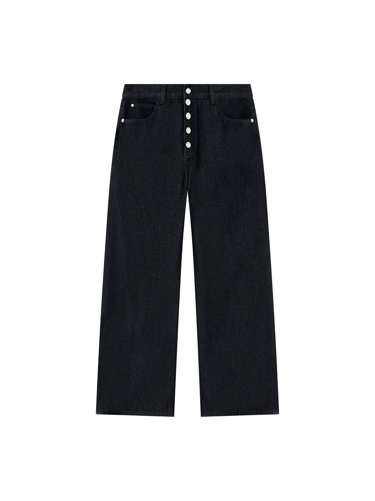 Men's Vintage Wash Wide Leg Denim Jeans