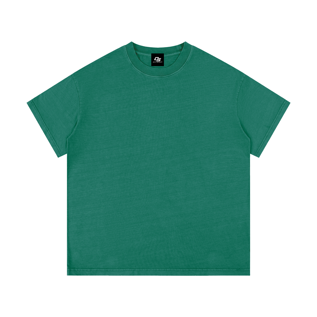 Blackish Green Unisex Vintage-Wash Cotton T-Shirt front view