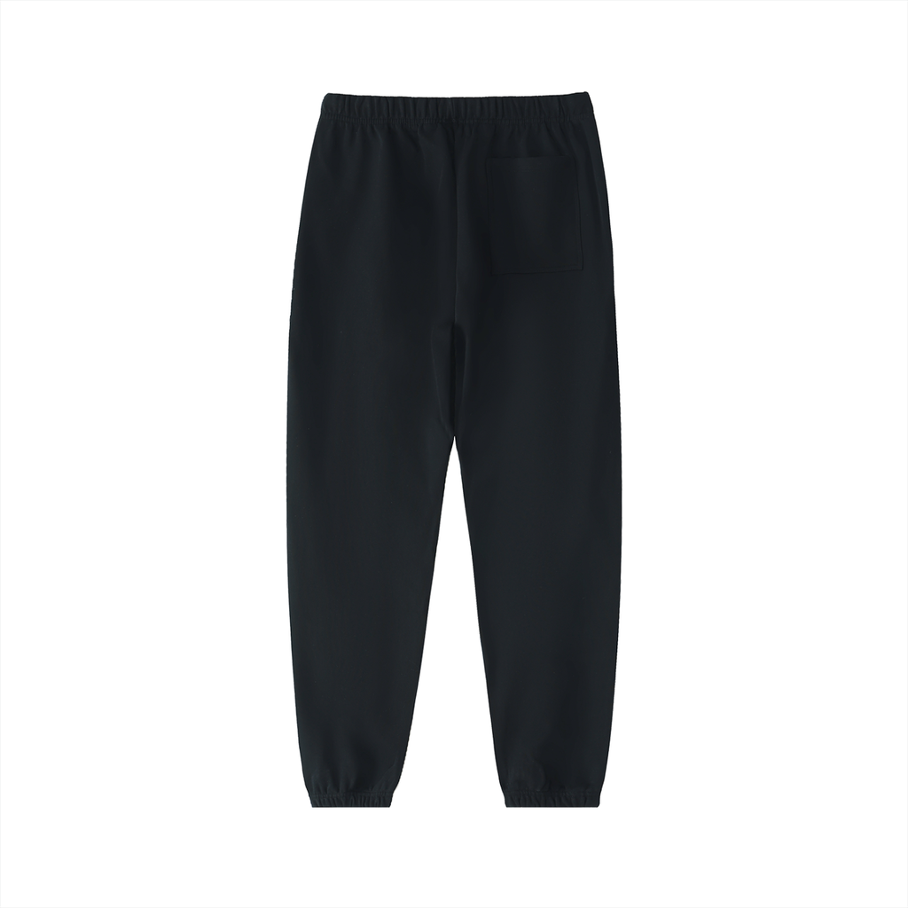 Unisex Essential Heavyweight Cotton Sweatpants – Black back view