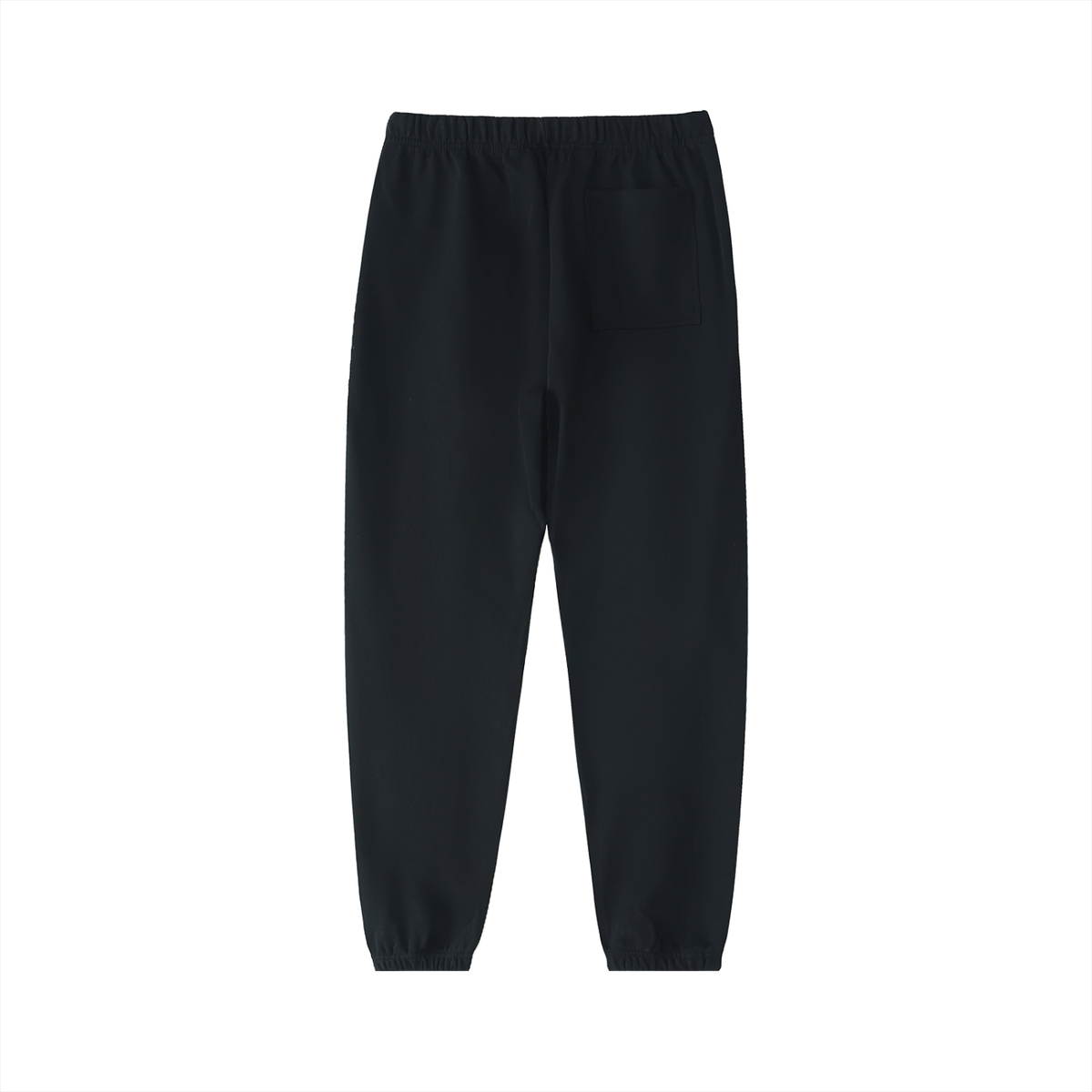Unisex Essential Heavyweight Cotton Sweatpants – Black back view