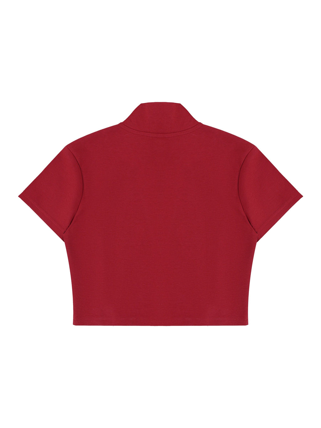 Women's Cropped Full Zip Short Sleeve T-Shirt