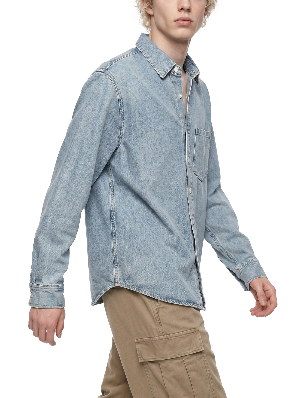 Unisex Vintage Wash Denim Shirt