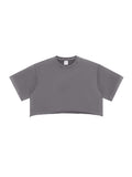 Snow Washed Raw Edge Crop Top