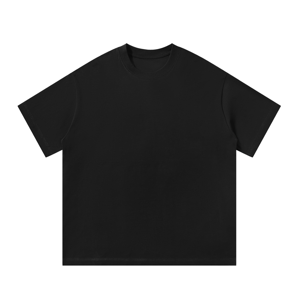 Black Unisex Oversized Cotton T-Shirt front view
