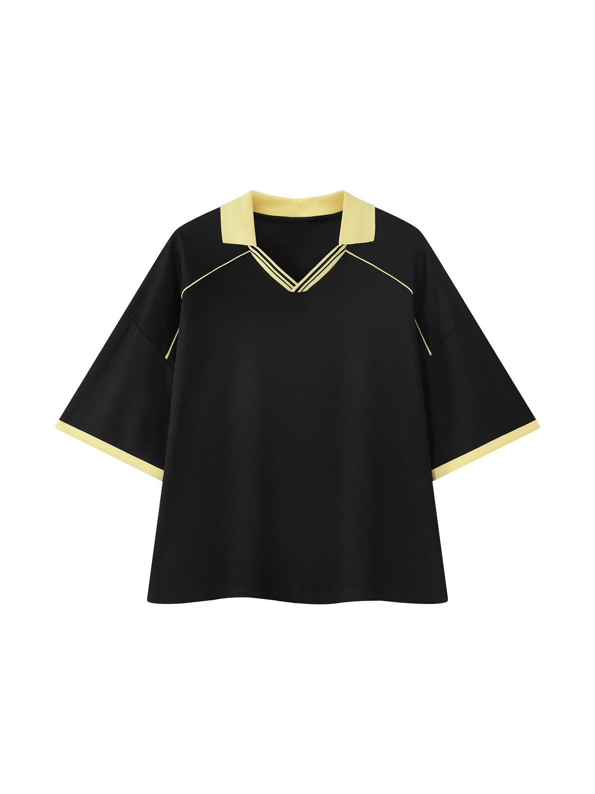 Unisex Collared Piping Boxy Soccer Jersey