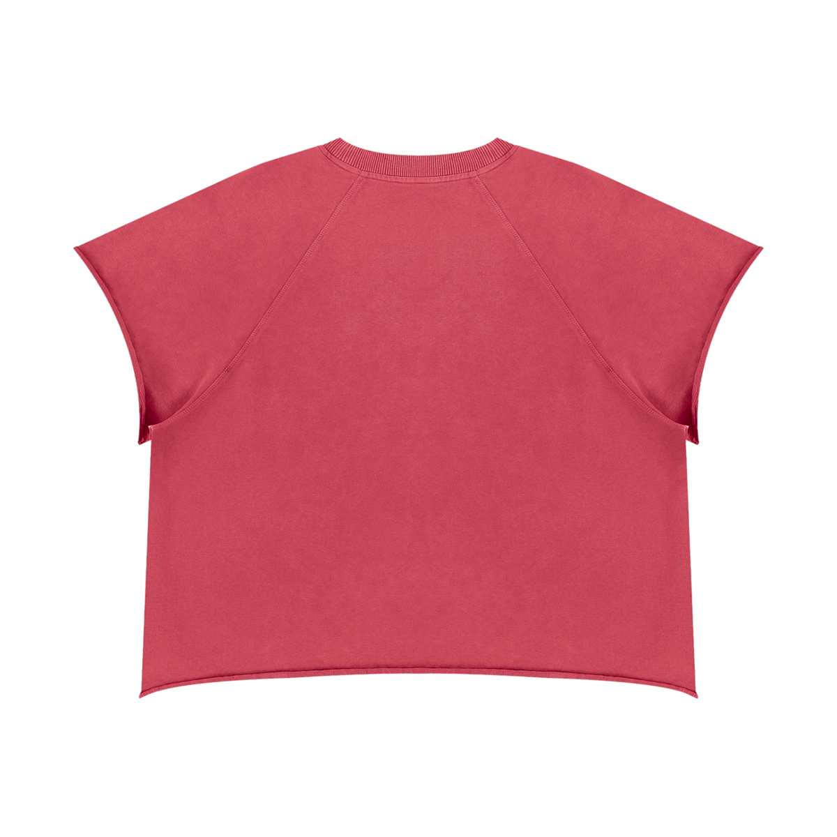 Unisex Vintage Wash Raw Edge Boxy T-Shirt