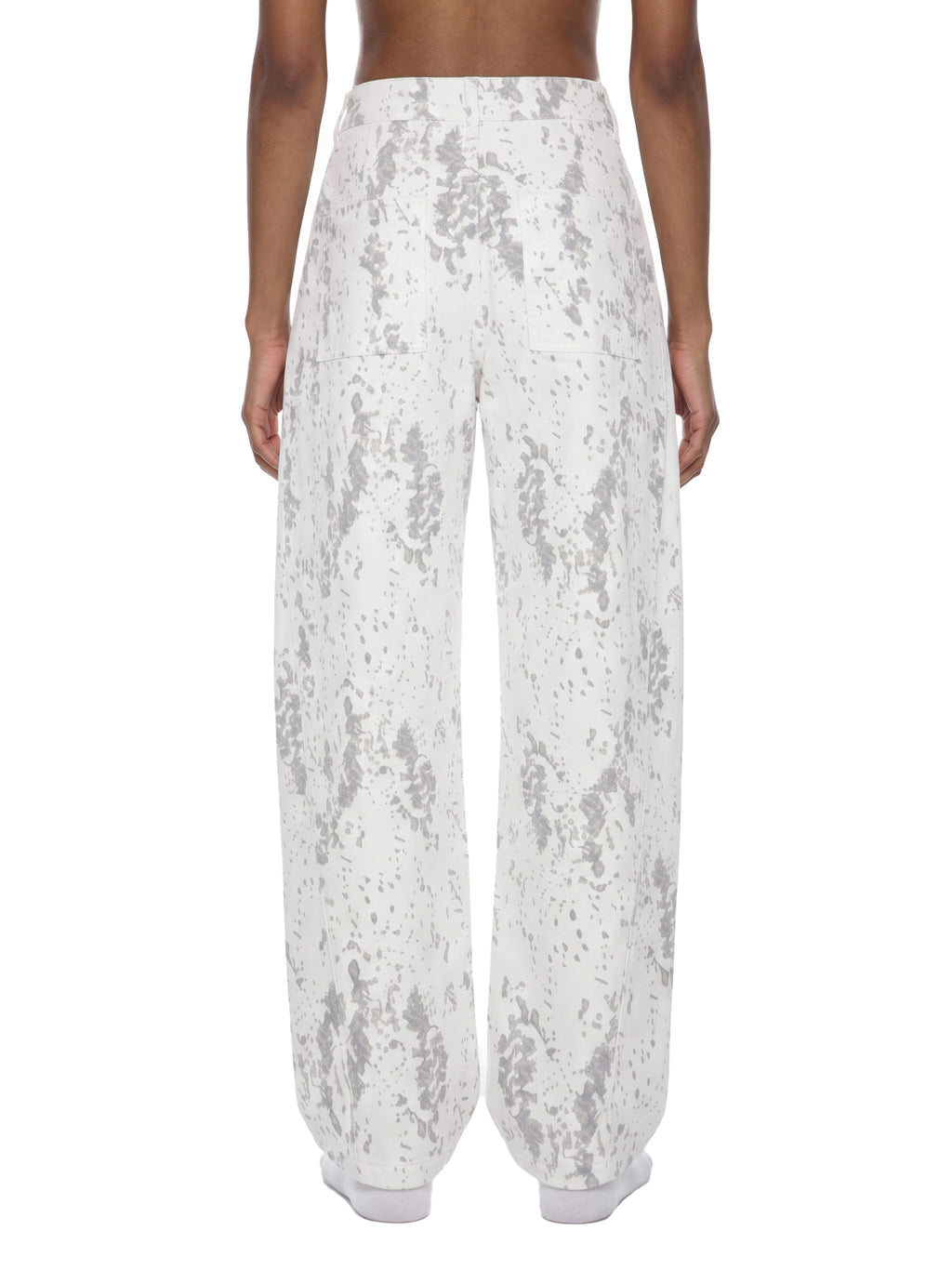 Women’s Splatter Barrel-Leg Jeans