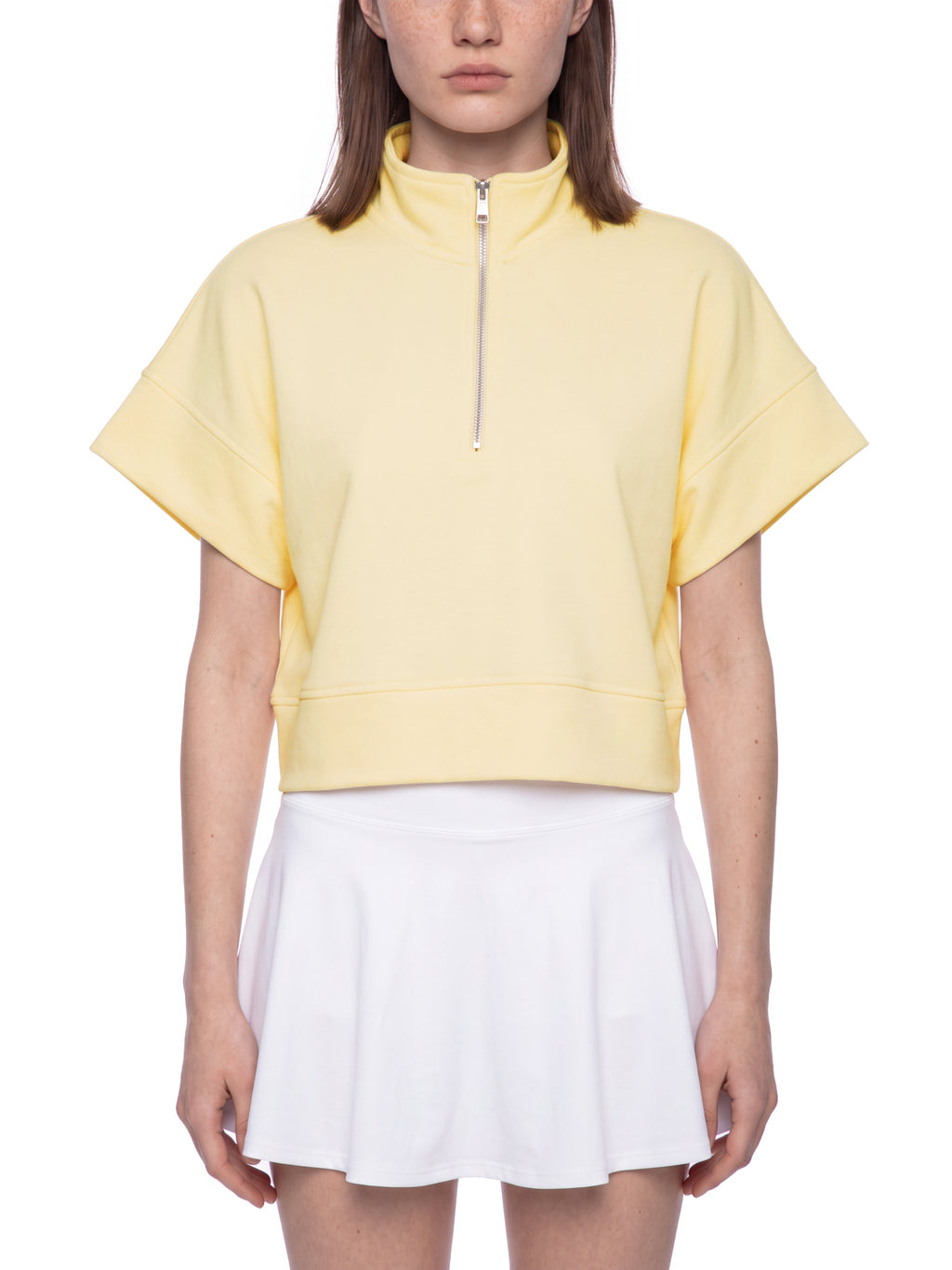Women's Quarter Zip Crop Sweatshirt