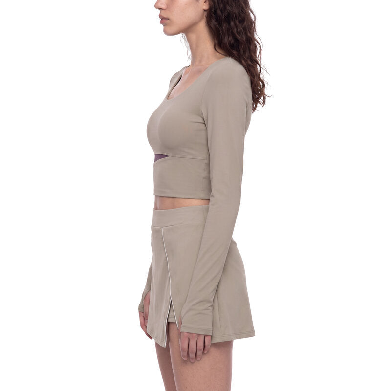 Women's Panelled Long Sleeve Yoga T-Shirt