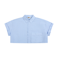Women’s Striped Boxy Cropped Shirt
