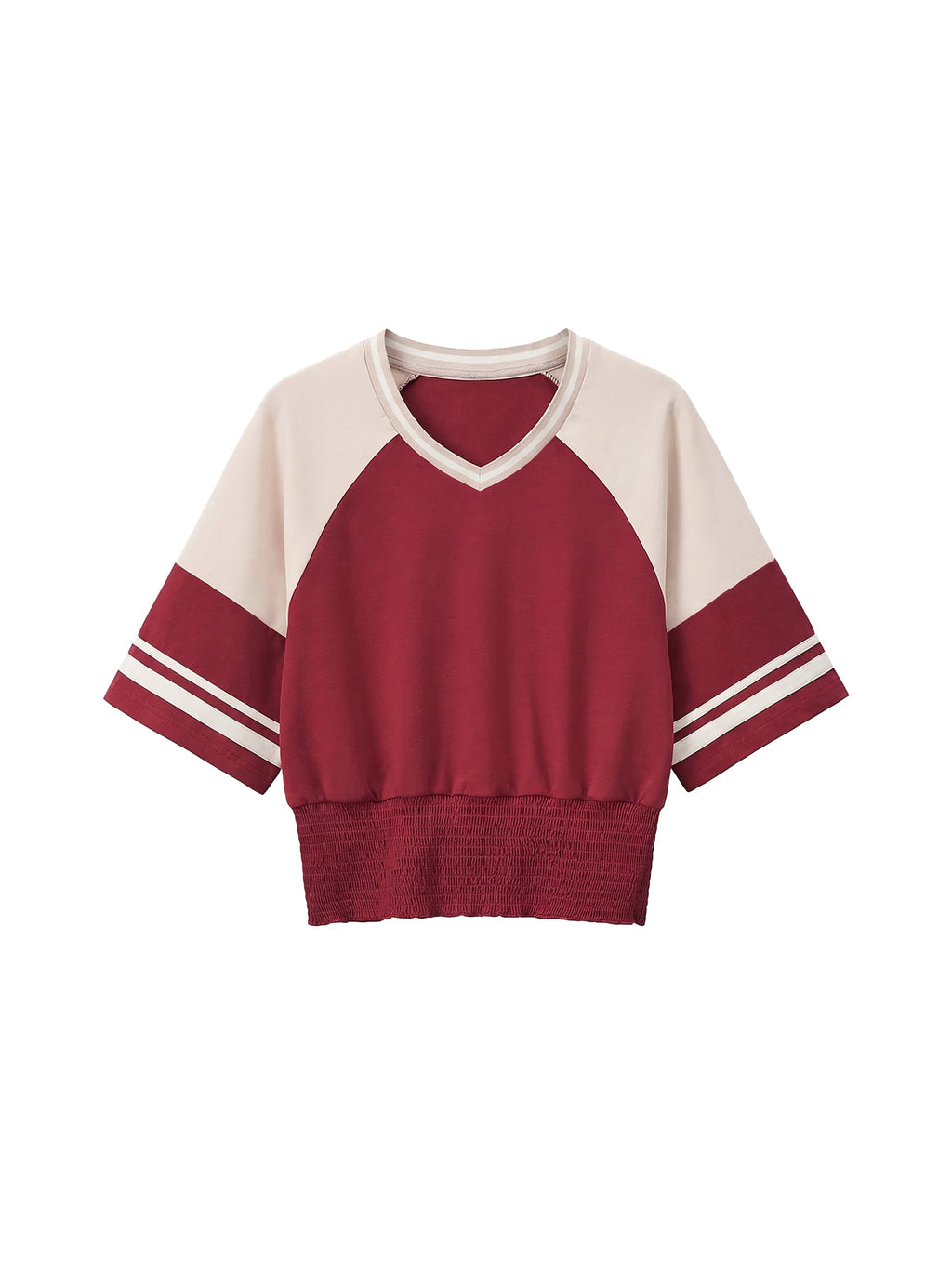Women's Color Block Ruched T-Shirt