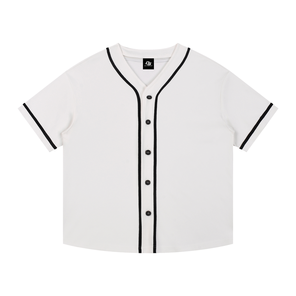 Unisex Contrast Piped Button-Up Jersey gallery view
