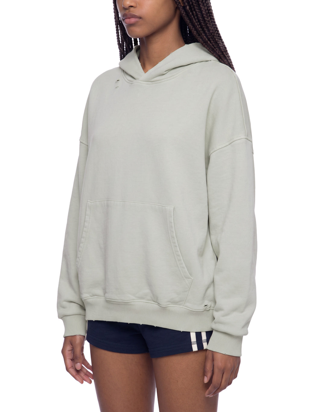 Unisex Mineral Wash Distressed Hoodie