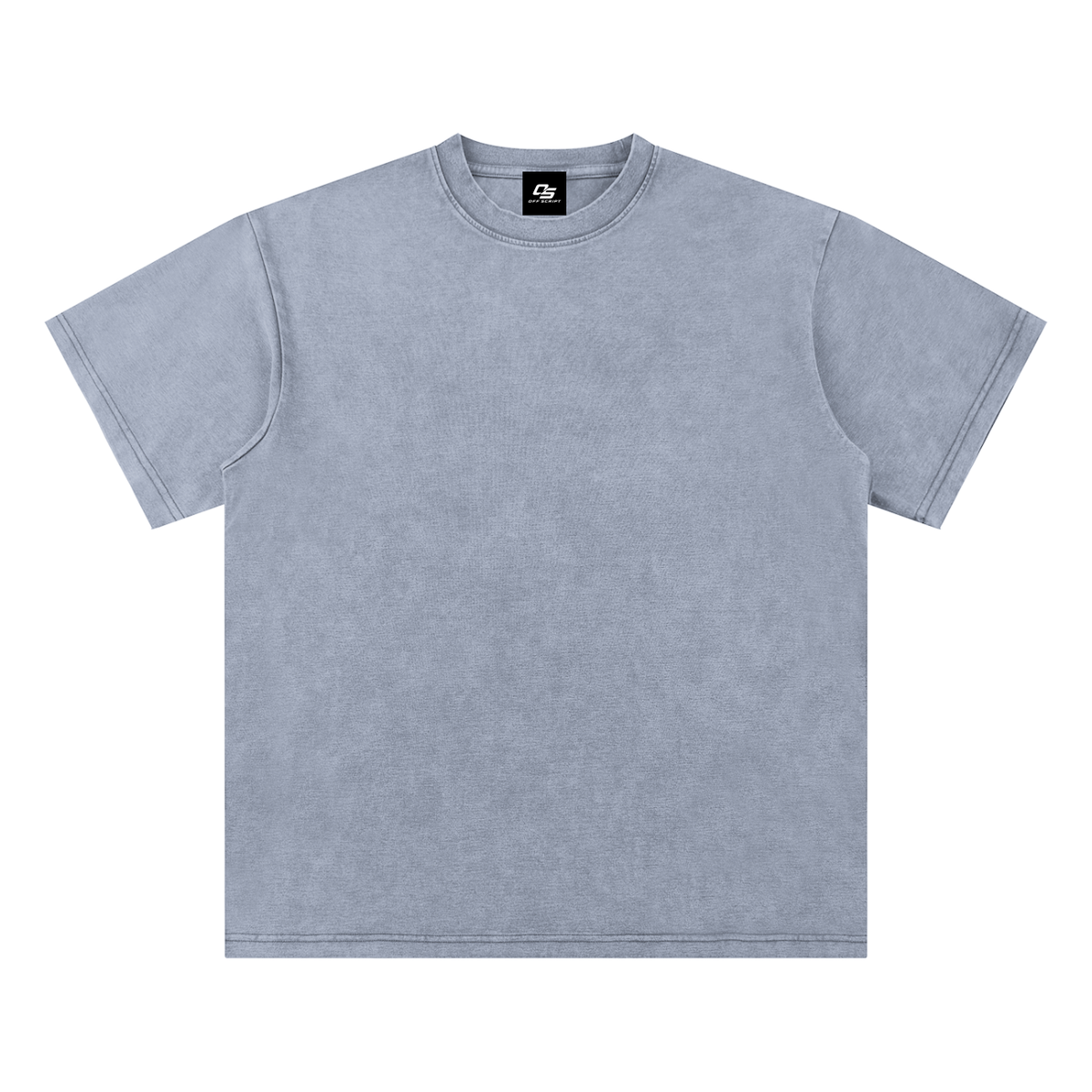 Lake Ice Blue Unisex bamboo slub snow-washed T-shirt front view