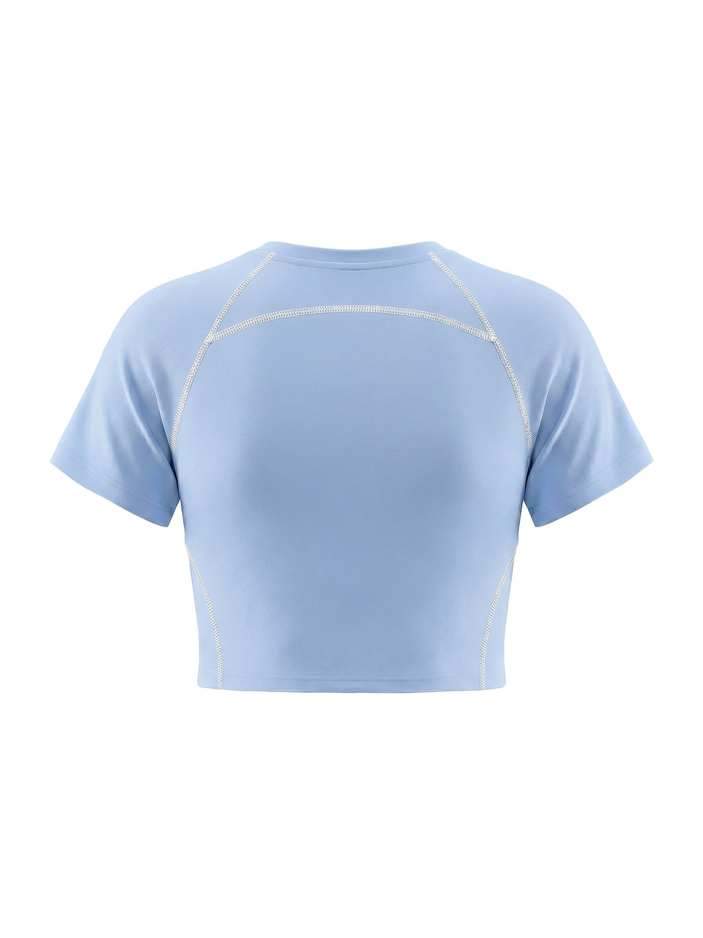 Women's Contrast Stitch Raglan Crop T-Shirt