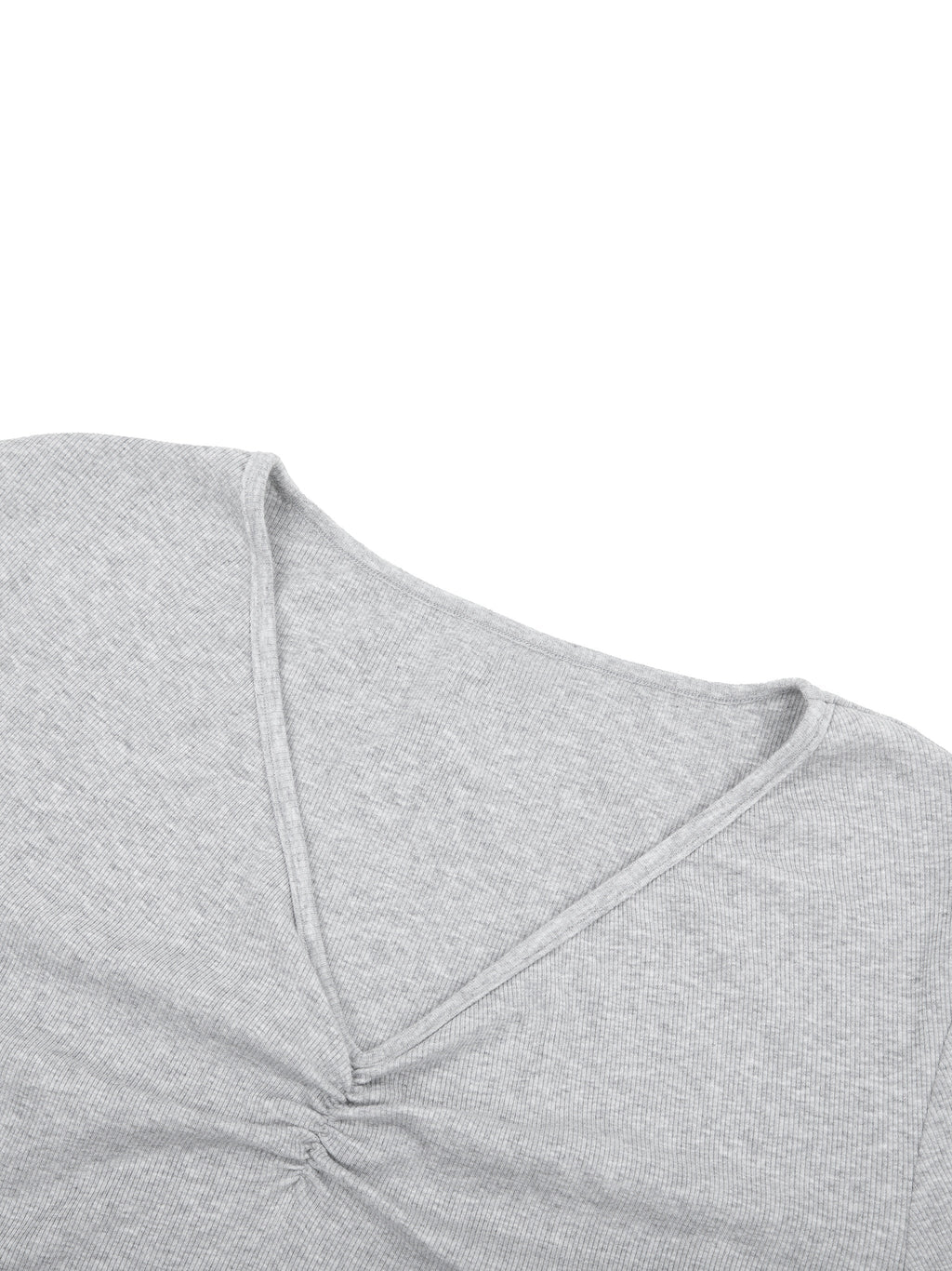 Women's Ruched Long Sleeve Crop T-Shirt
