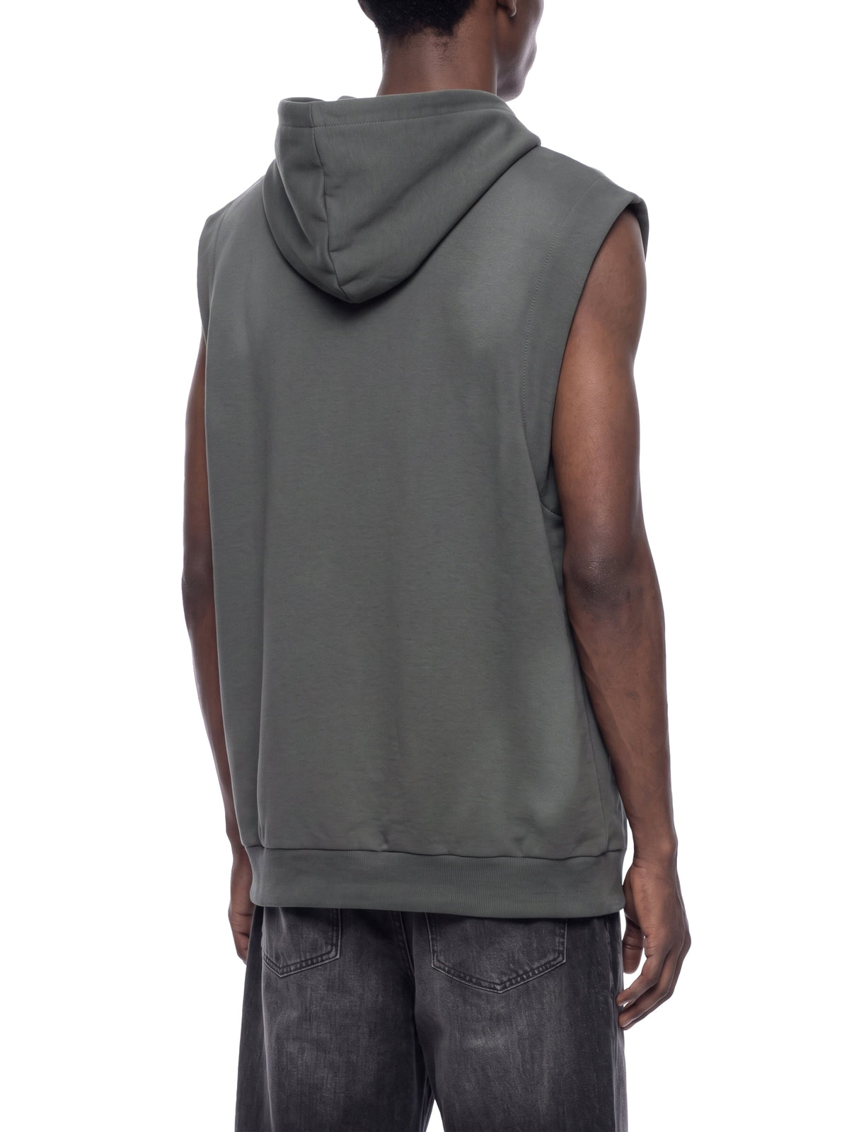 Vintage-Wash Sun-Fade Sleeveless Hoodie