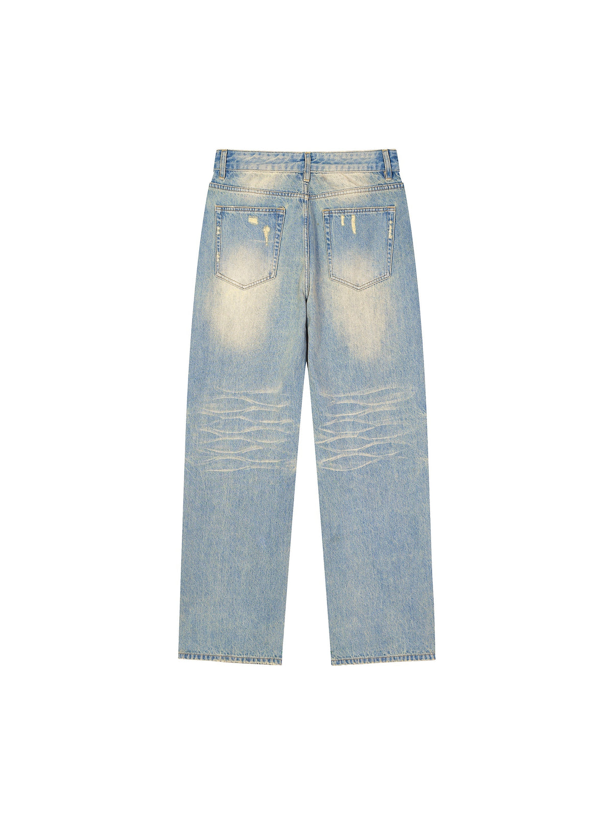 Sun Fade Raw-Hem Denim Jeans