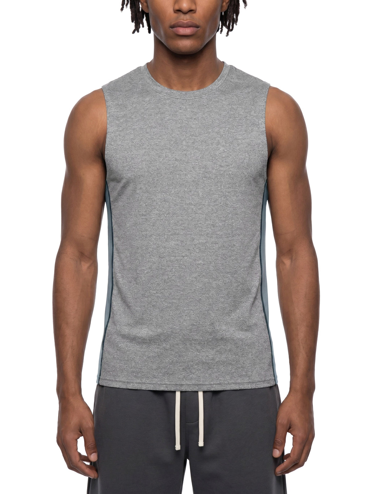 Men's Slim-Fit Topstitch Tank Top
