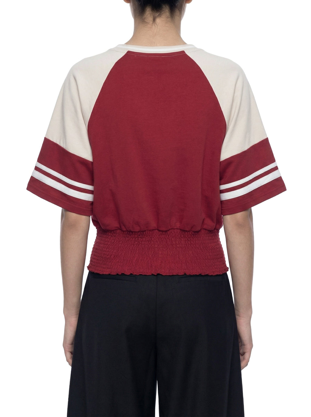 Women's Color Block Ruched T-Shirt
