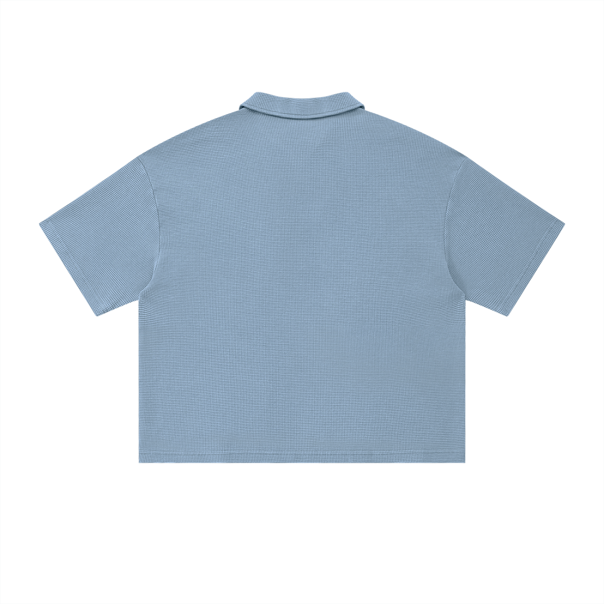 Unisex Vintage Wash Waffle Boxy Polo Shirt