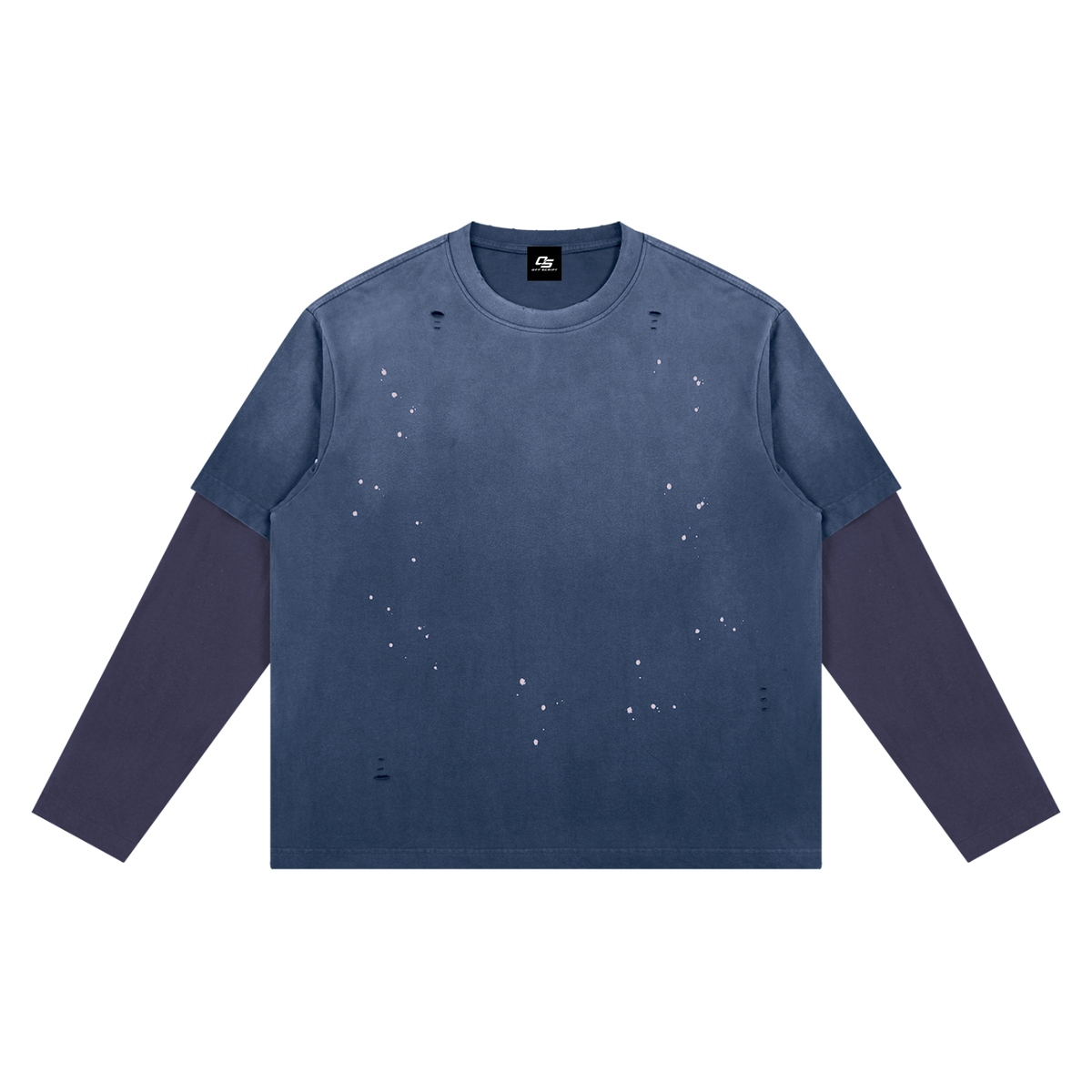 Unisex Vintage Wash Distressed Layer T-Shirt