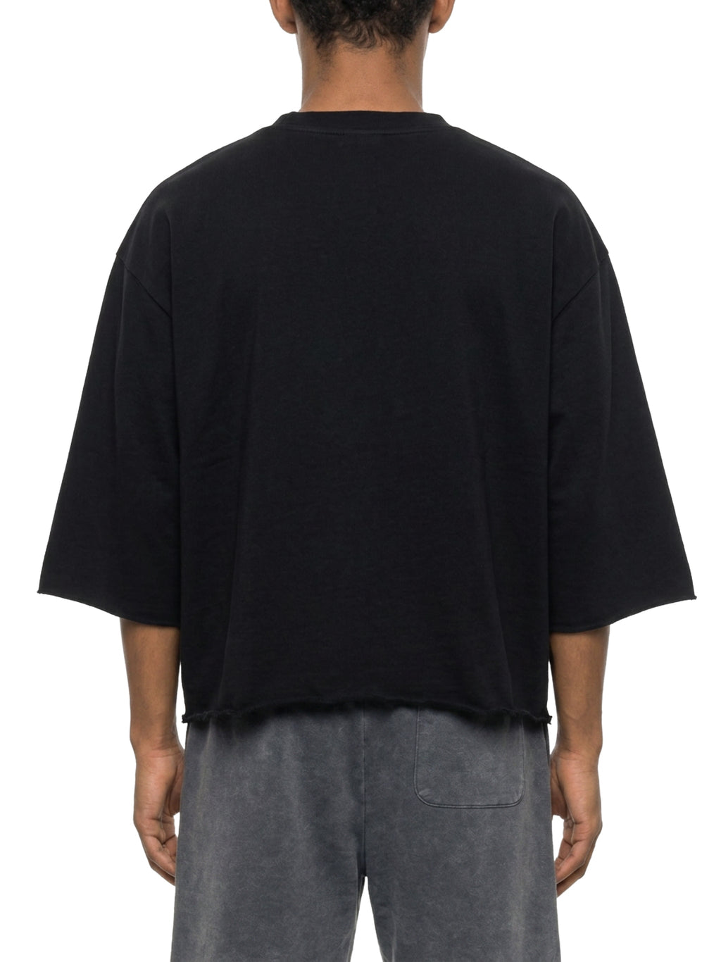Unisex Mineral Wash Raw Hem Boxy T-Shirt