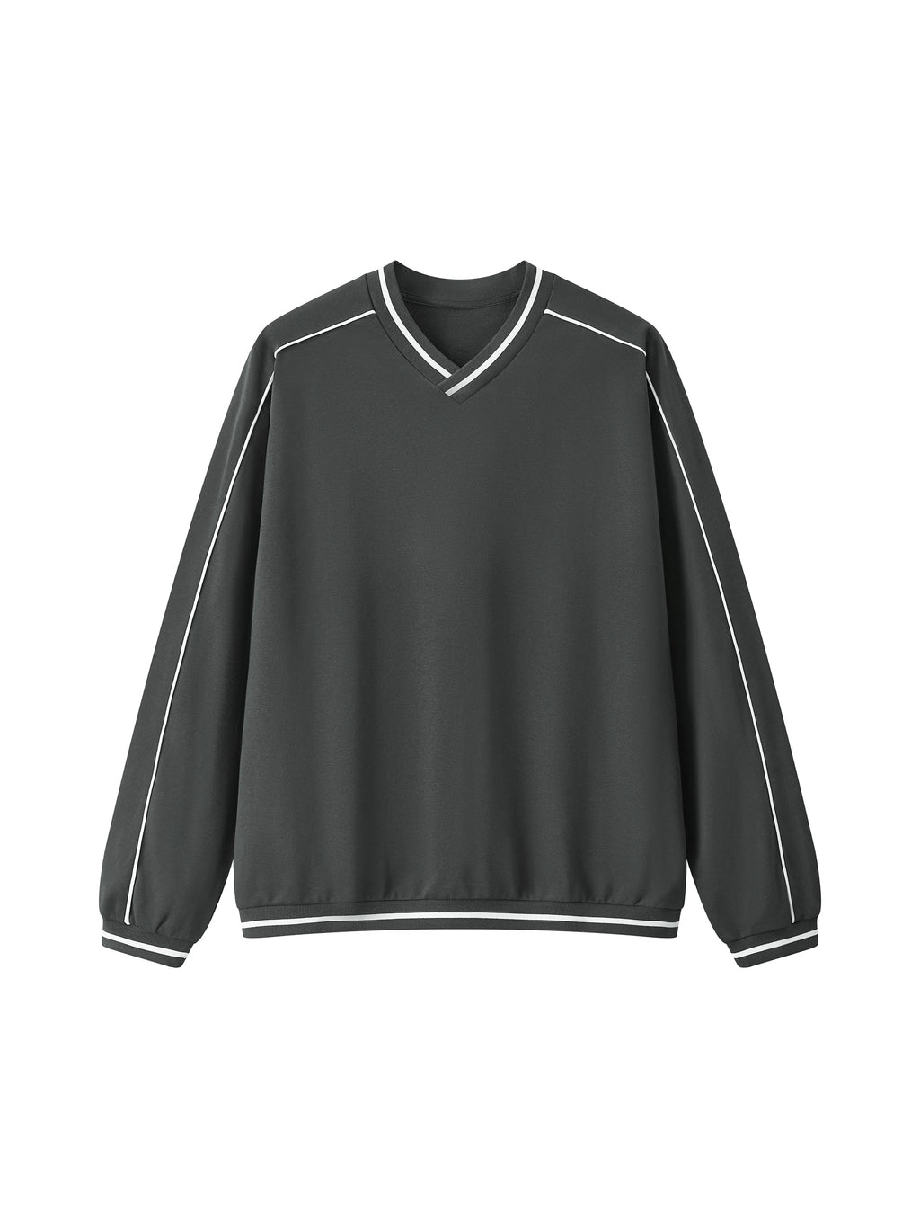 Unisex Color Block V-Neck Sweatshirt