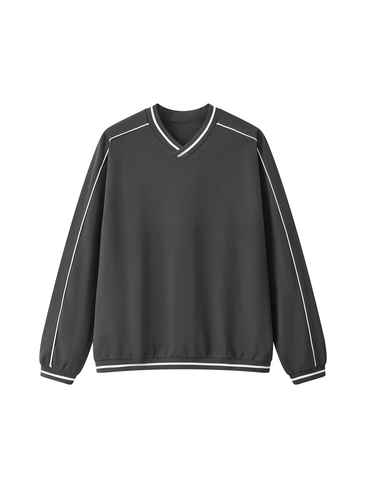 Unisex Color Block V-Neck Sweatshirt