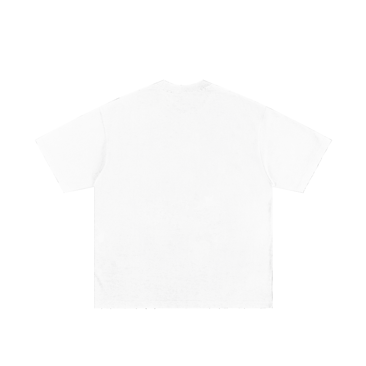 Unisex heavyweight hand-frayed T-shirt in White – back product view