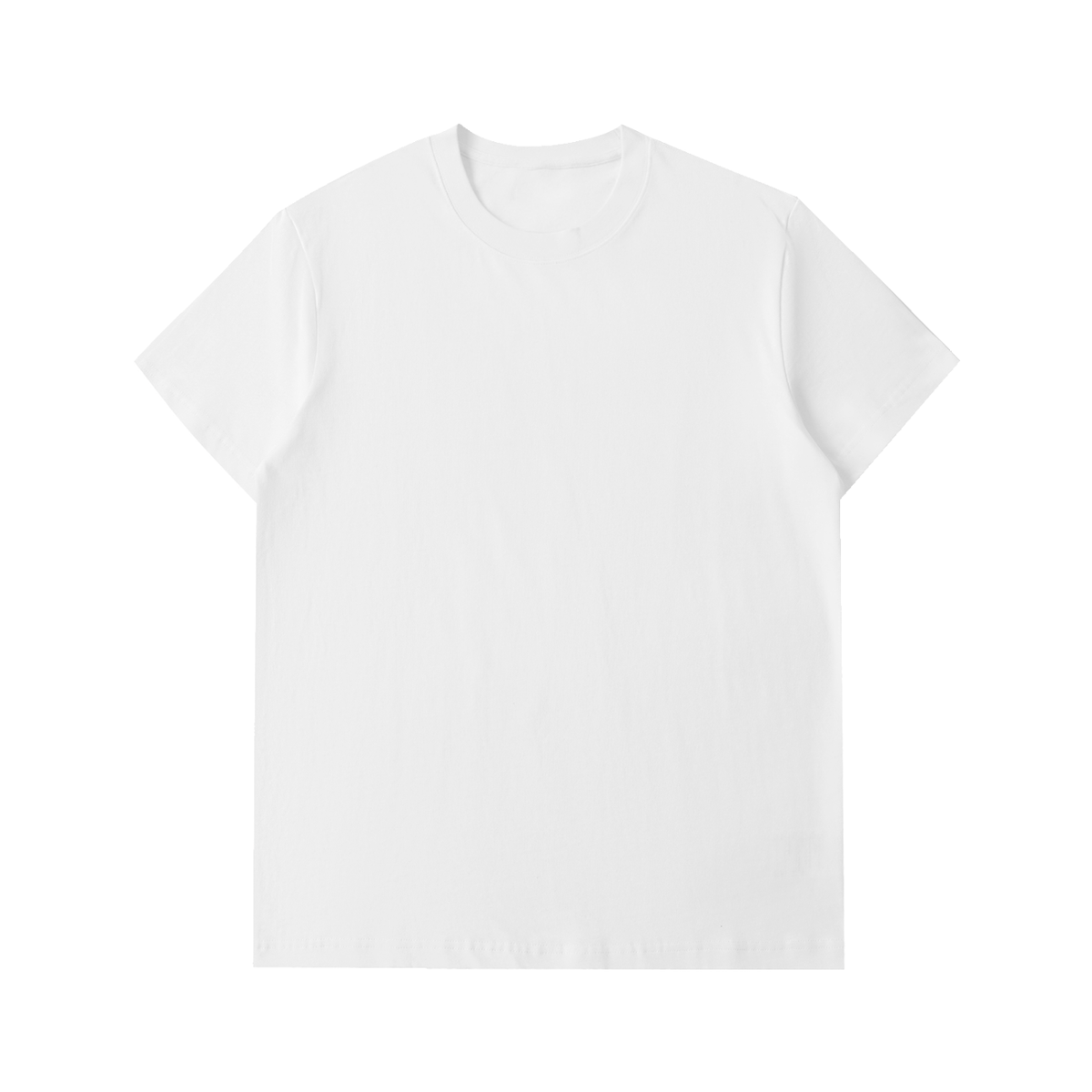 White Essential Heavyweight Cotton T-Shirt front view