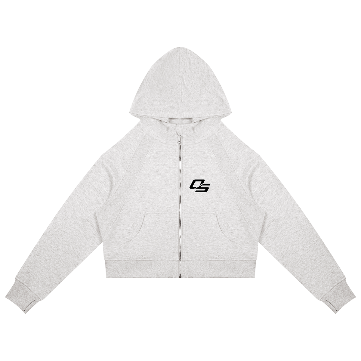 Women’s Cropped Zip-Through Hoodie
