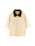 Unisex Colour Block Boxy Short Sleeve Shirt