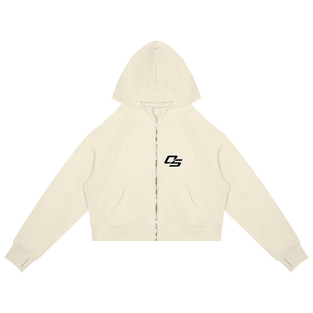 Women’s Cropped Zip-Through Hoodie