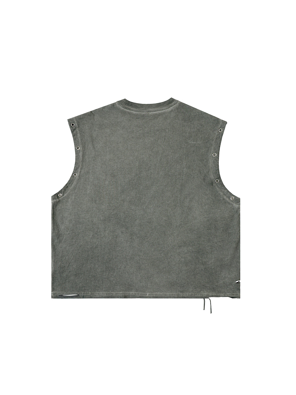 Distressed Grommet Eyelet Tank Top