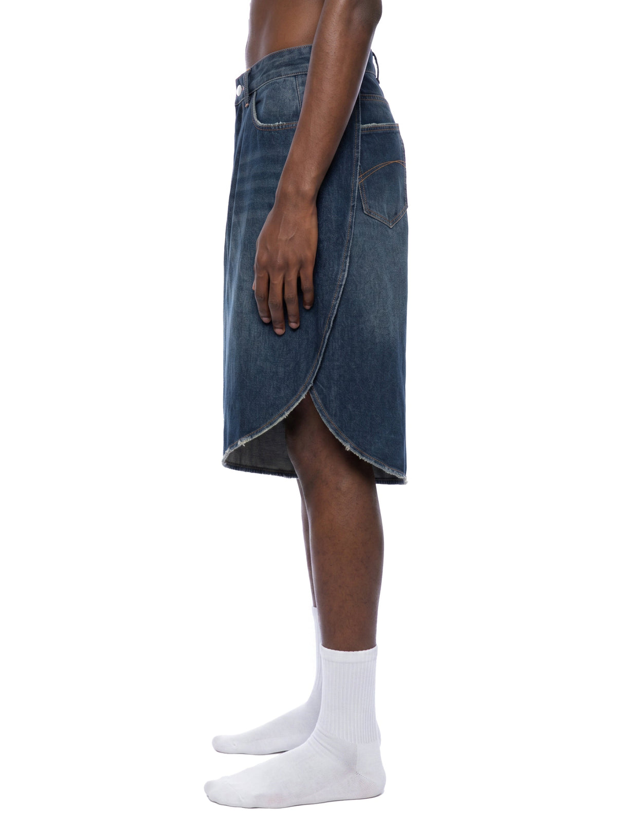 Men’s Wide-Leg Denim Shorts