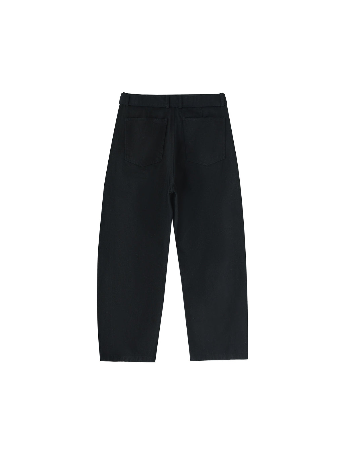 Belted Barrel-leg Chino Pants