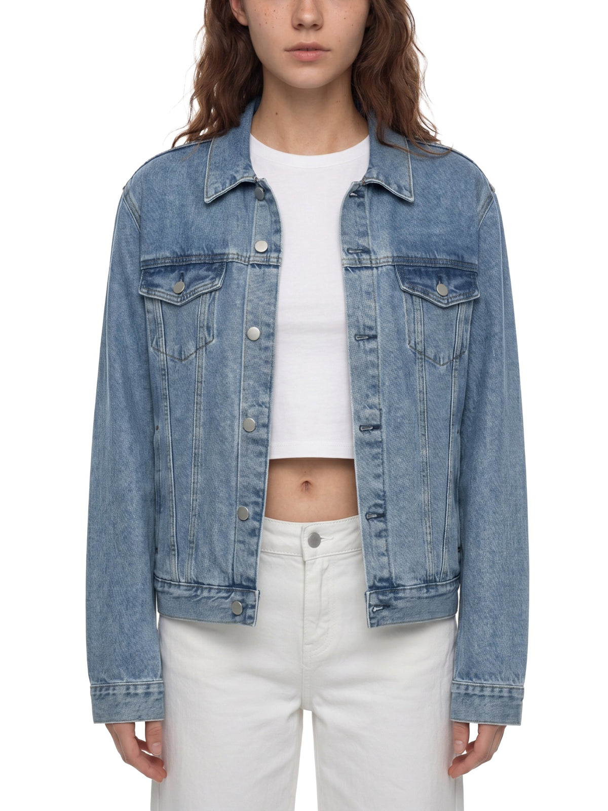 Unisex Vintage Wash Denim Jacket