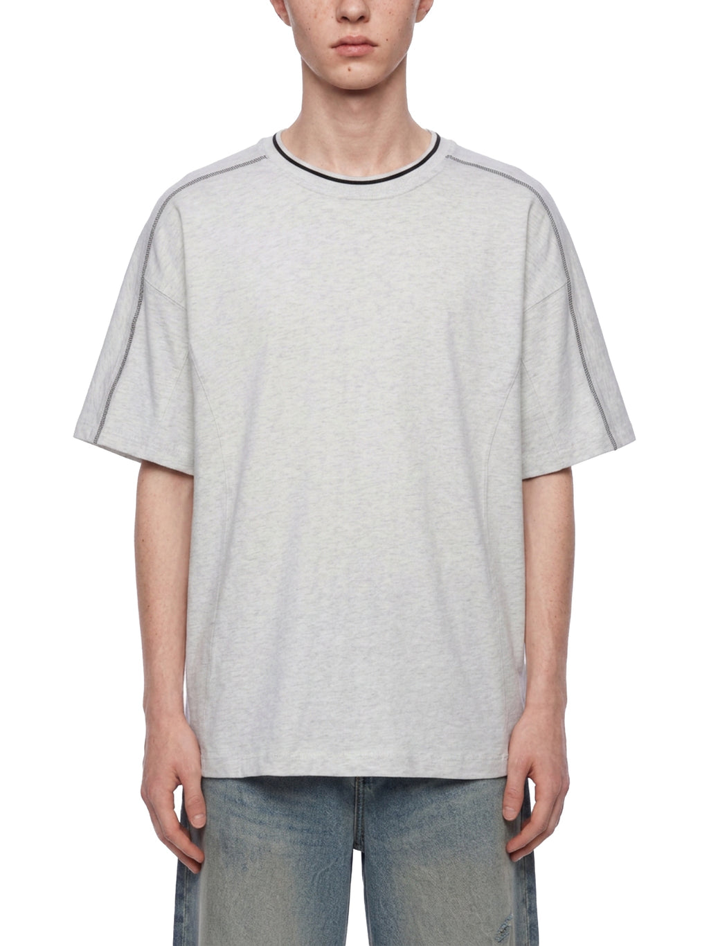 Unisex Oversized Contrast Tape T-Shirt
