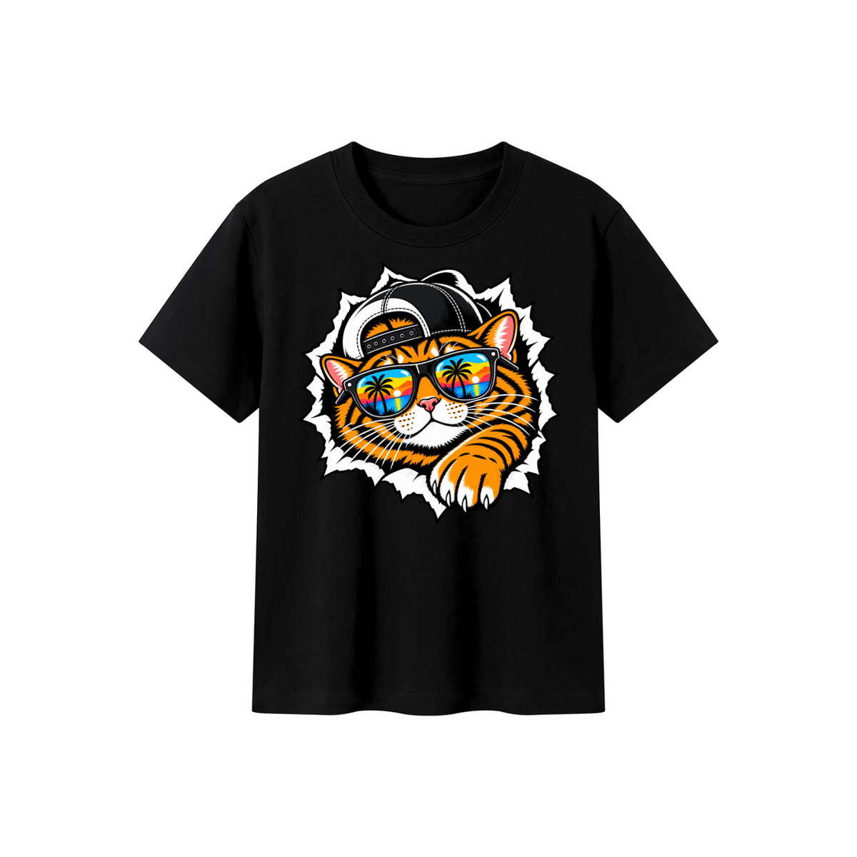 Cool Cat Kids' Crewneck Short-Sleeve T-Shirt