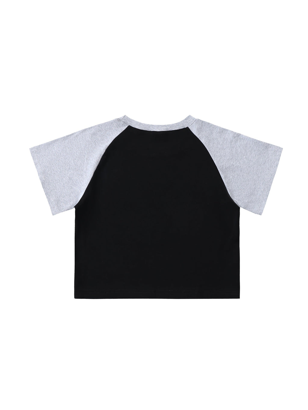 Color-Blocked Raglan Sleeve Crop Top