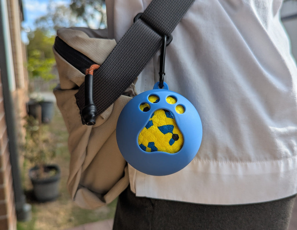 Silicone PouncePup Ball Holder for Leash or Bag